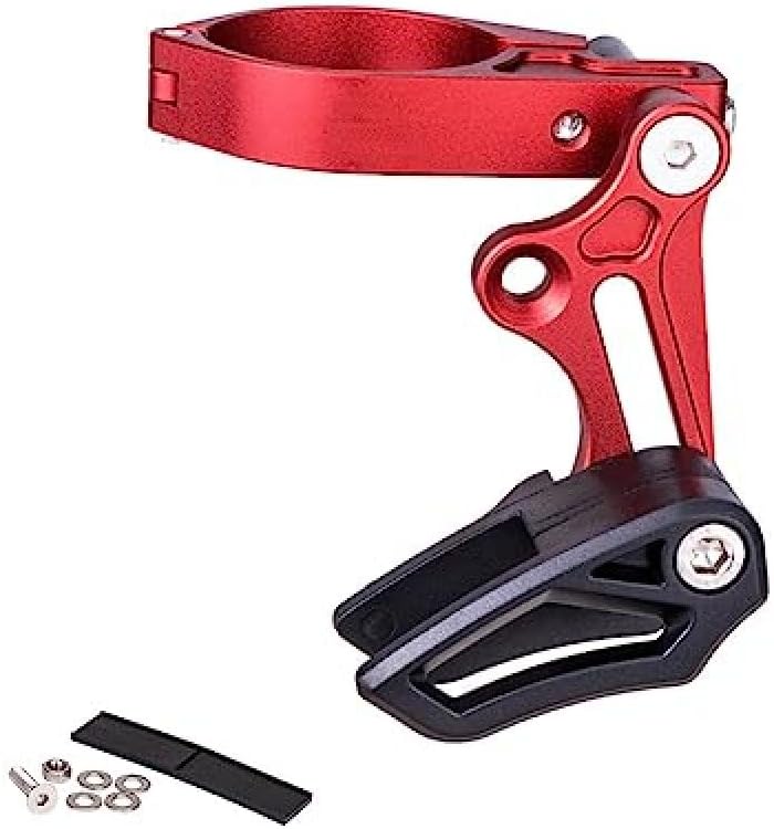 Gaderth Chain Guide Mountain Bike, 7075 Aluminium Alloy MTB Chain Guide, Strong Bicycle Chain Guard Protector, Mount Chainring Guard Get Adjusted To The Correct Position for Most Bicycle Road Bike BMX red - Image 1